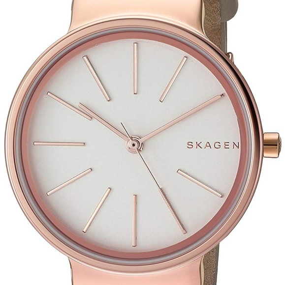 NWT Skagen Watch Rose Gold/Beige - Picture 1 of 8